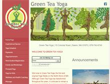 Tablet Screenshot of greenteayoga.com